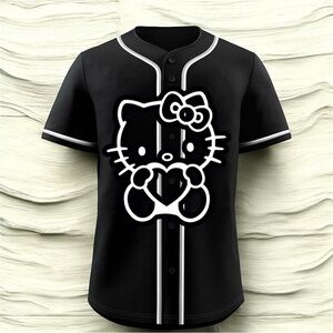 Hello Kitty Black and White Women's Jersey